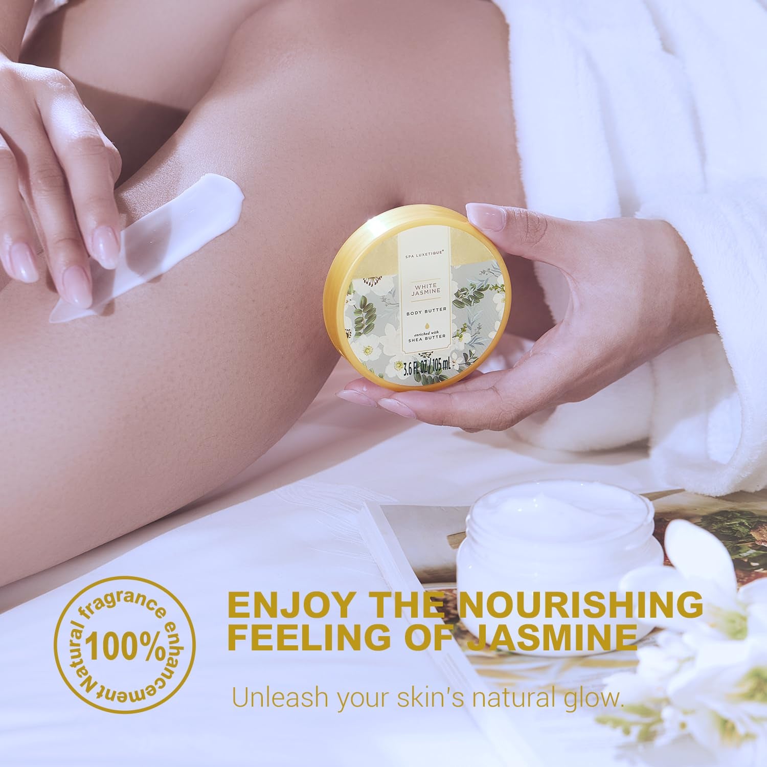 Gifts for Women 15Pcs White Jasmine Gift Baskets for Women Luxury Relaxing Spa Kit with Tote Bag Birthday Gifts for Mom Friend Sister Wife Grandma Mothers Day Gift for Her